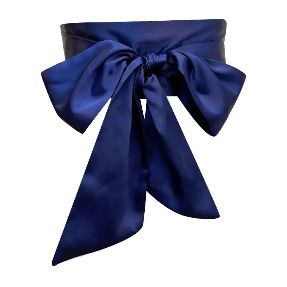 Ceinture en satin pour Femme avec Nœud Papillon